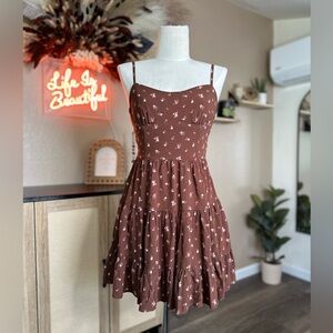 Aeropostale Floral Sweetheart Bustier fit & flare dress Small